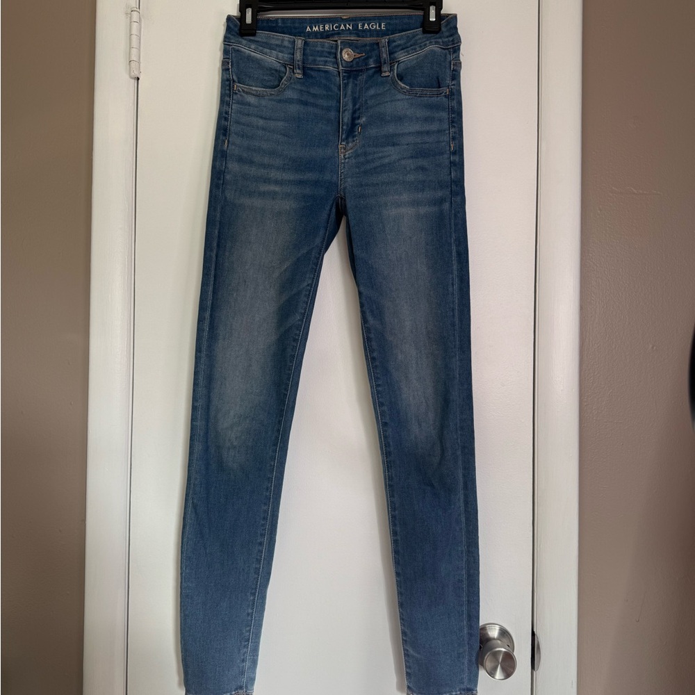 American Eagle Outfitters Blue Skinny Jeans with Stretch